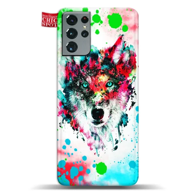 Watercolor Wolf Phone Case Samsung