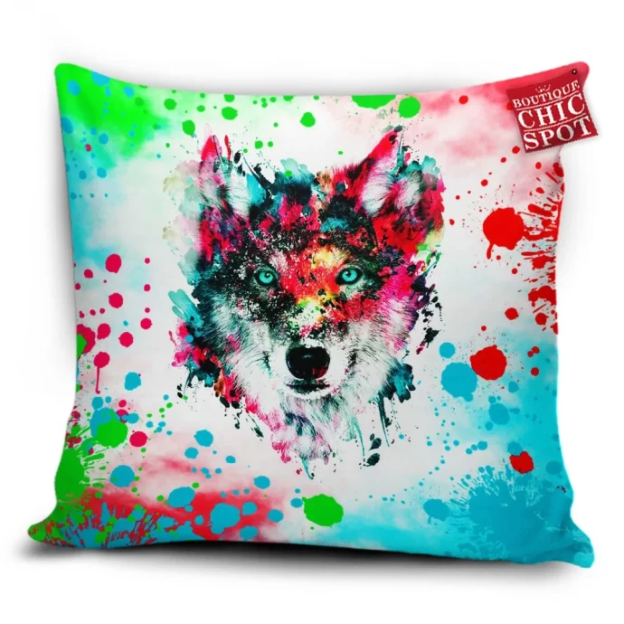 Watercolor Wolf Pillow Cover