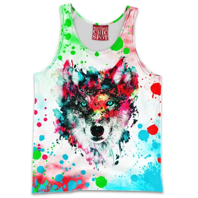 Watercolor Wolf Tank Top