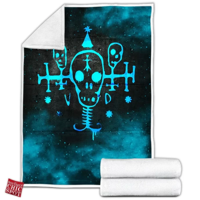 Cyberpunk Voodo Fleece Blanket