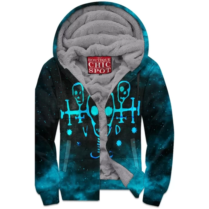 Cyberpunk Voodo Zip Fleece Hoodie