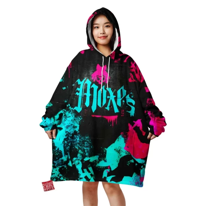 Cyberpunk Moxes Blanket Hoodie