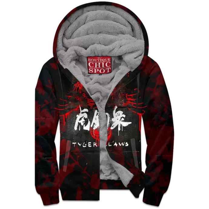 Cyberpunk Tyger Claw Zip Fleece Hoodie