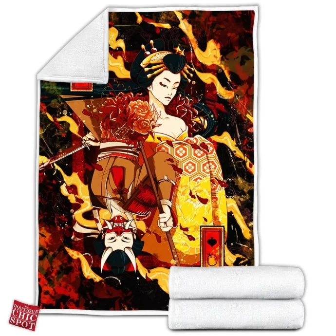 Geisha Fleece Blanket