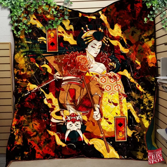 Geisha Quilt Blanket