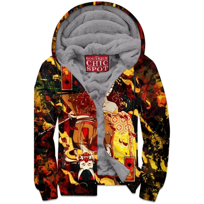 Geisha Zip Fleece Hoodie