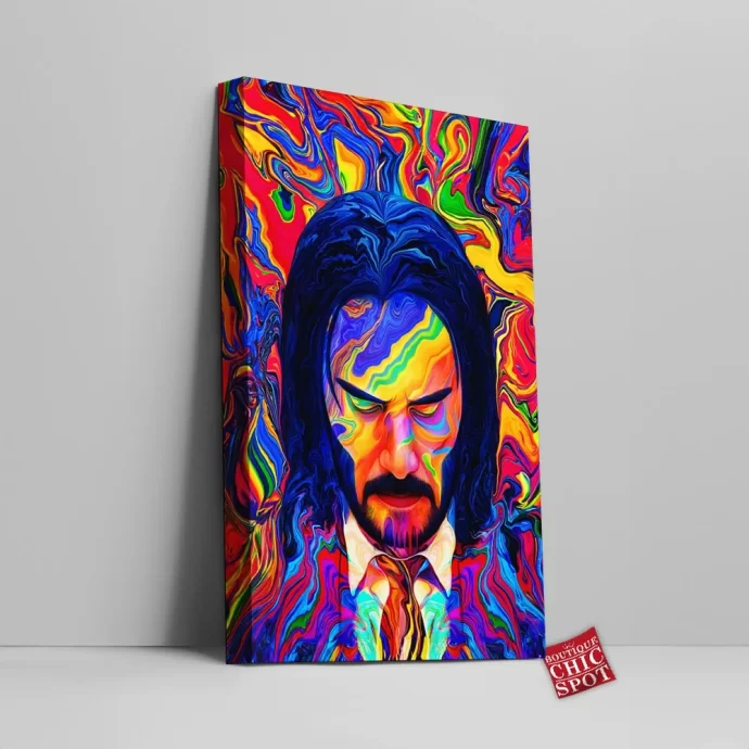 John Wick Psychodelic Canvas Wall Art