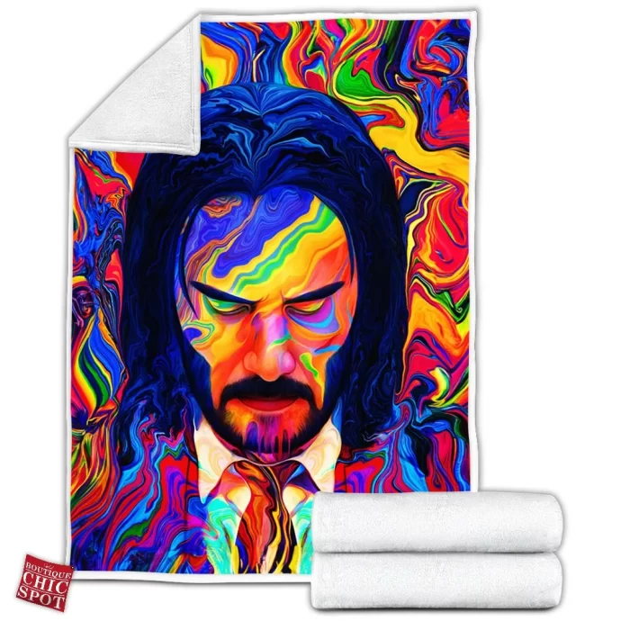 John Wick Psychodelic Fleece Blanket