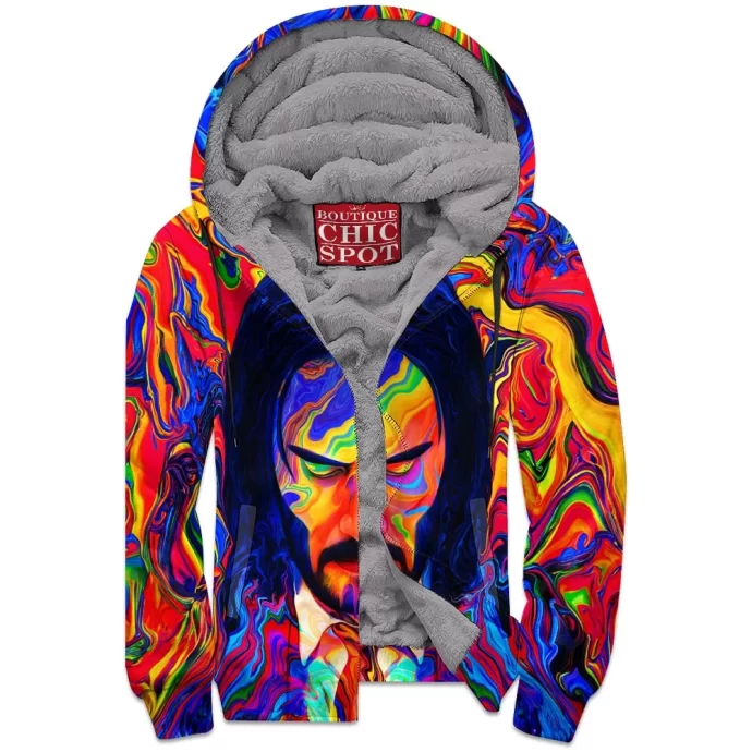 John Wick Psychodelic Zip Fleece Hoodie