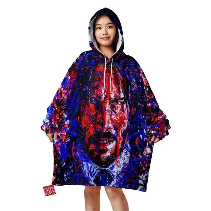 John Wick Portrait Painting Blanket Hoodie