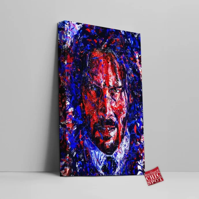 John Wick Portrait Painting Canvas Wall Art