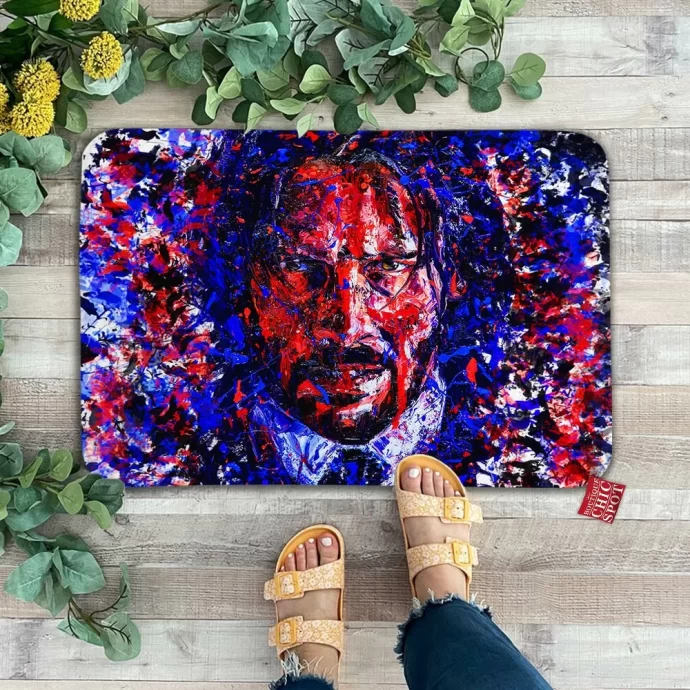 John Wick Portrait Painting Doormat