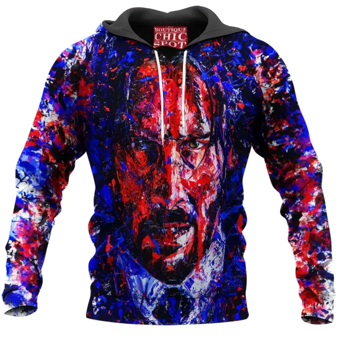 John Wick Portrait Painting Hoodie