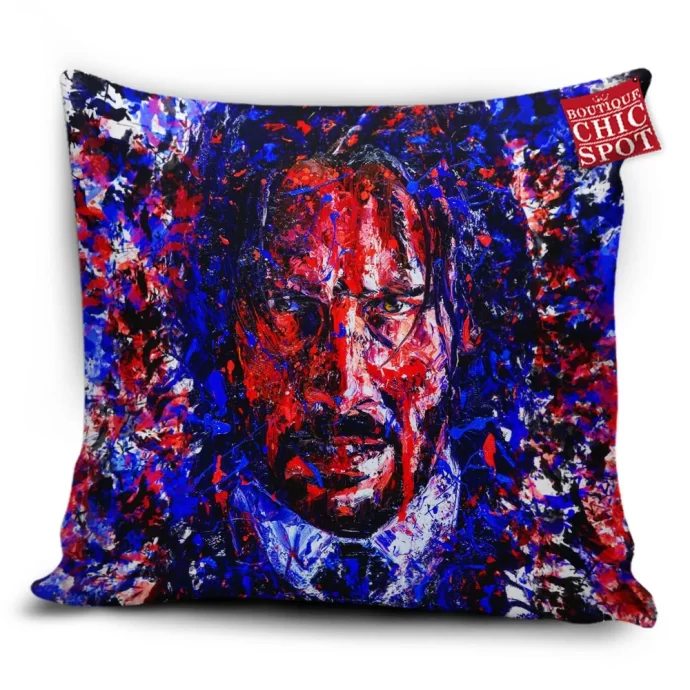 John Wick Portrait Painting Pillow Cover