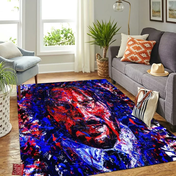 John Wick Portrait Painting Rectangle Rug