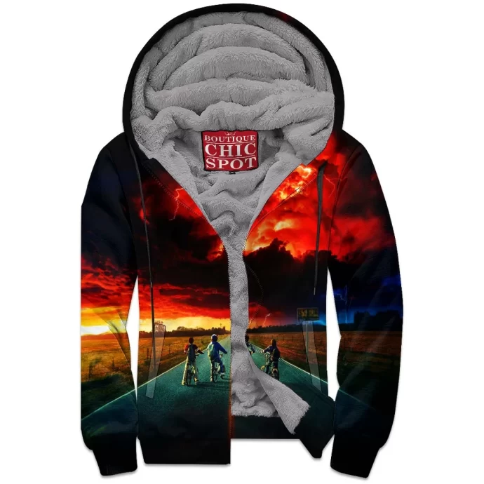 Stranger Things Zip Fleece Hoodie