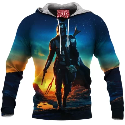Sci-Fi Fleece-Hoodie, Star Wars Fleece-Hoodie, The Mandalorian Fleece-Hoodie