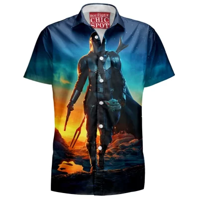 Sci-Fi Hawaiian-Shirt, Star Wars Hawaiian-Shirt, The Mandalorian Hawaiian-Shirt