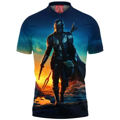 Sci-Fi Polo Shirt, Star Wars Polo Shirt, The Mandalorian Polo Shirt