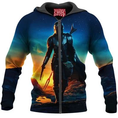 Sci-Fi Zip-Hoodie, Star Wars Zip-Hoodie, The Mandalorian Zip-Hoodie