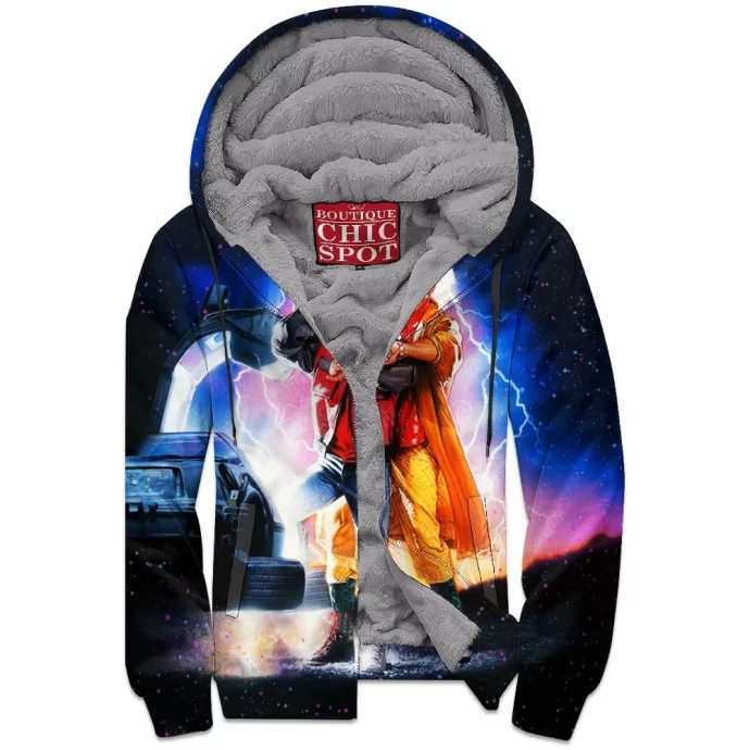 Back To The Future Zip Fleece Hoodie