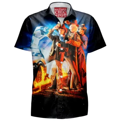 Back To The Future Hawaiian-Shirt, Sci-Fi Hawaiian-Shirt