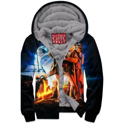 Back To The Future Zip-Fleece-Hoodie, Sci-Fi Zip-Fleece-Hoodie