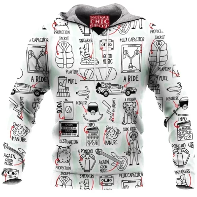 Back To The Future Fleece-Hoodie, Sci-Fi Fleece-Hoodie