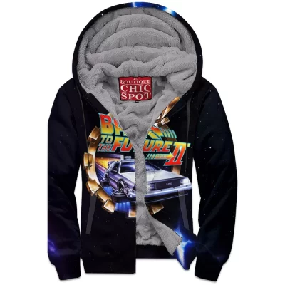 Back To The Future Zip-Fleece-Hoodie, Sci-Fi Zip-Fleece-Hoodie