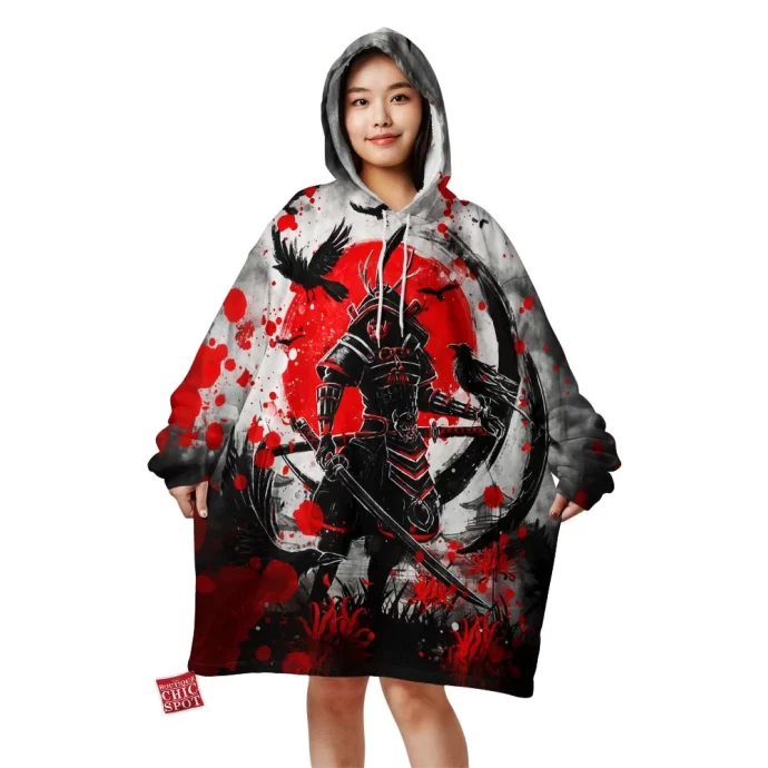 Raven Bushido Samurai Blanket Hoodie