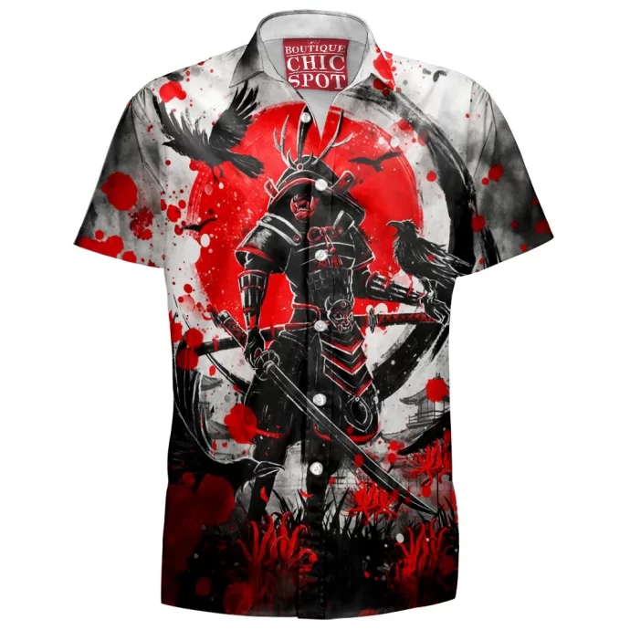 Raven Bushido Samurai Hawaiian Shirt