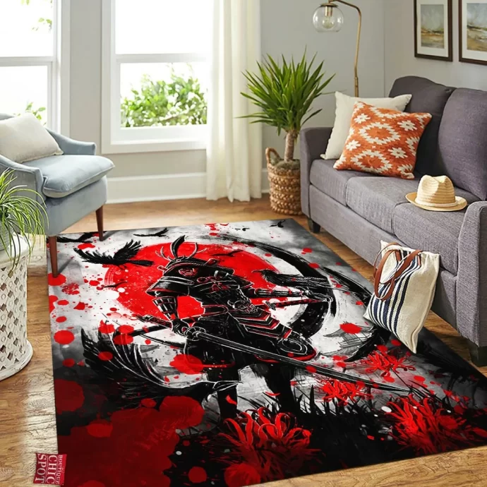 Raven Bushido Samurai Rectangle Rug