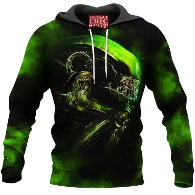Alien Hoodie, Horror Hoodie, Sci-Fi Hoodie, Xenomorph Hoodie
