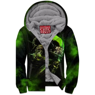 Alien Zip-Fleece-Hoodie, Horror Zip-Fleece-Hoodie, Sci-Fi Zip-Fleece-Hoodie, Xenomorph Zip-Fleece-Hoodie