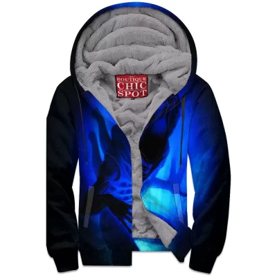 Alien Zip-Fleece-Hoodie, Sci-Fi Zip-Fleece-Hoodie