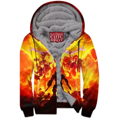DOOM Zip-Fleece-Hoodie, Game Zip-Fleece-Hoodie