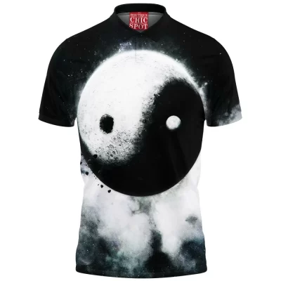 Abstract Polo Shirt, Yin and Yang Polo Shirt