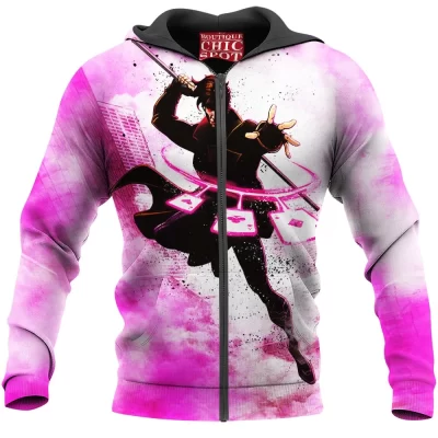 Comic Zip-Hoodie, Gambit Zip-Hoodie, X-men Zip-Hoodie