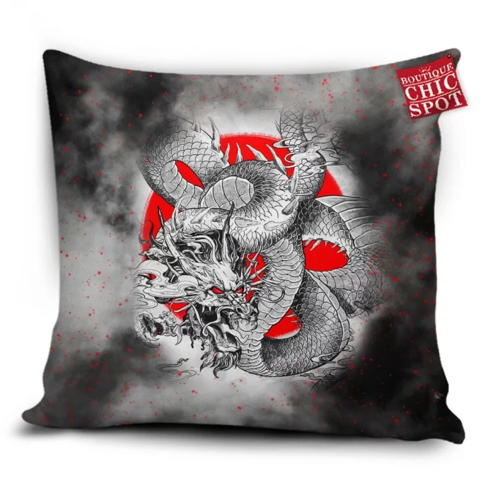 Japanese Dragon Pillow Cover