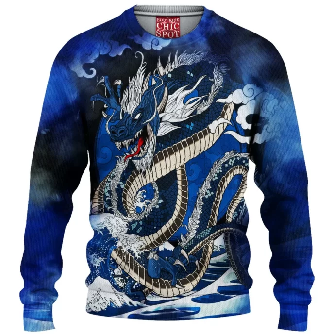 Japanese Dragon Knitted Sweater