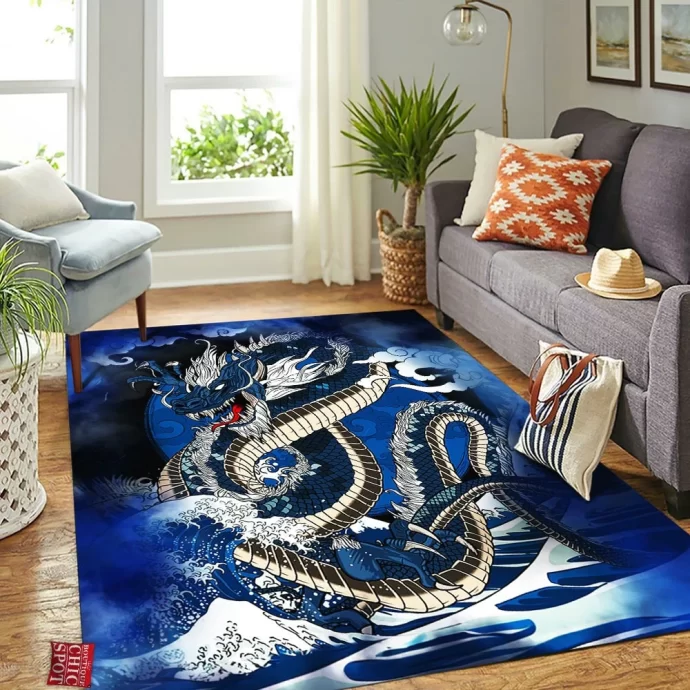 Japanese Dragon Rectangle Rug