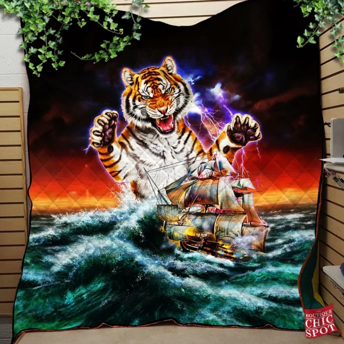 Monster Titan Tiger Quilt Blanket