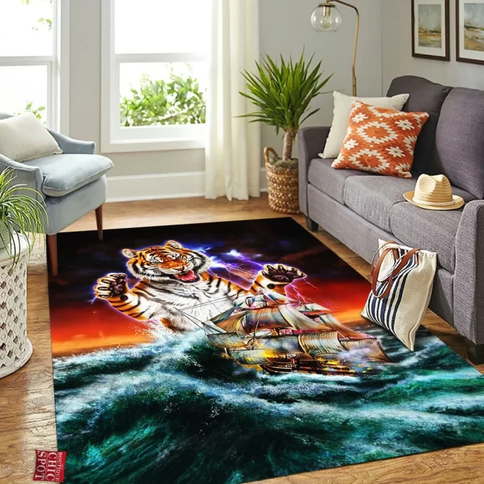 Monster Titan Tiger Rectangle Rug