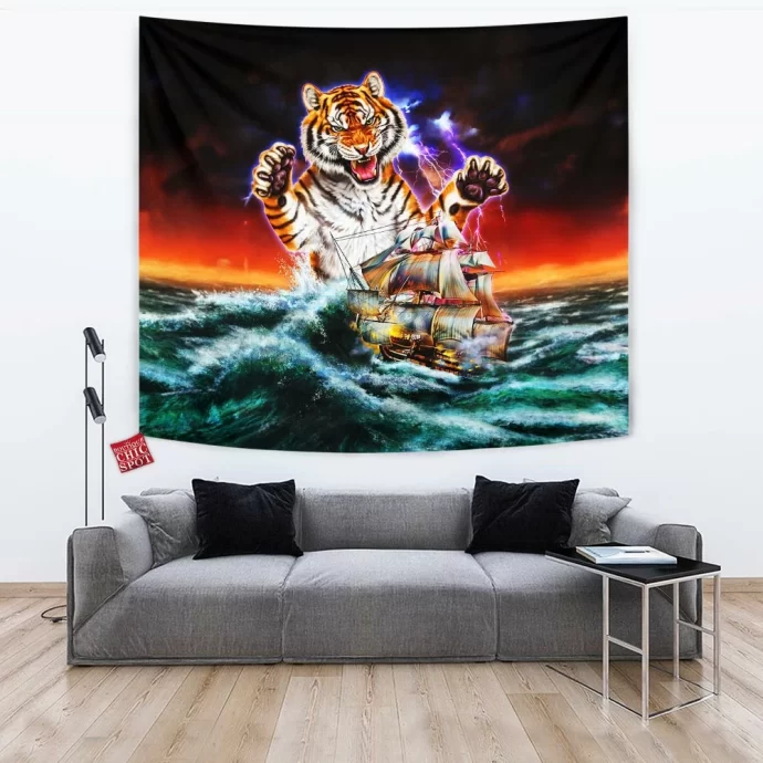 Monster Titan Tiger Tapestry