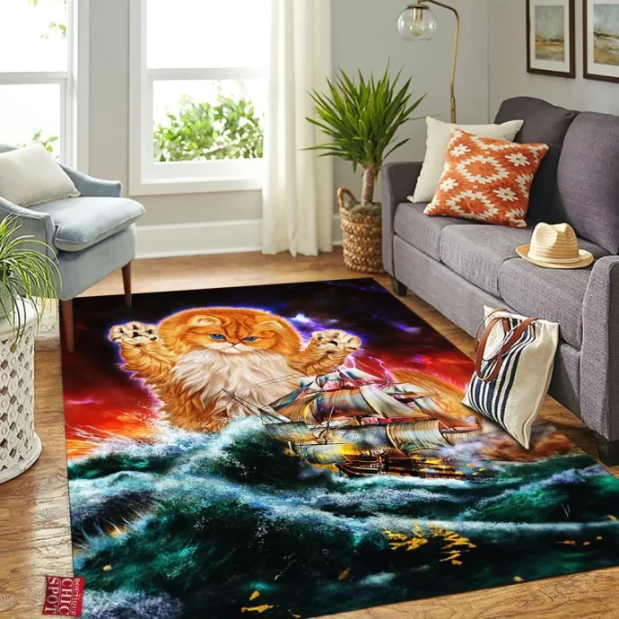 Monster Titan Cat Rectangle Rug