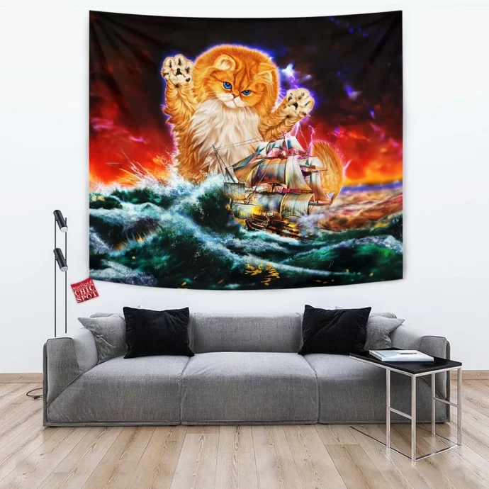 Monster Titan Cat Tapestry