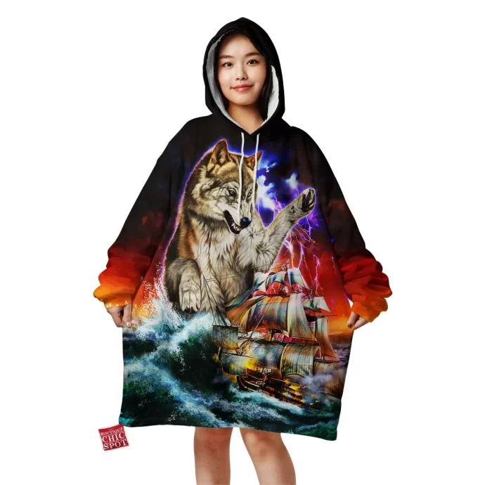 Monster Titan Wolf Blanket Hoodie