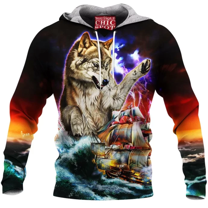 Monster Titan Wolf Fleece Hoodie