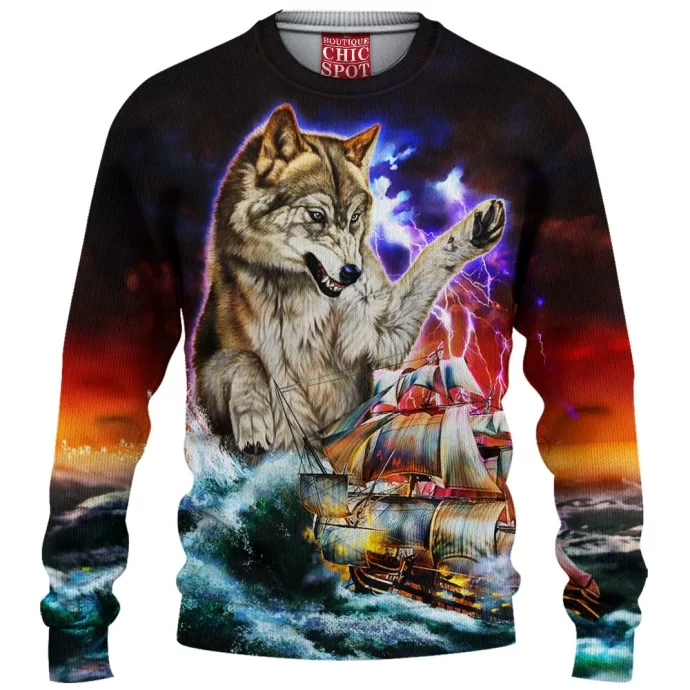 Monster Titan Wolf Knitted Sweater