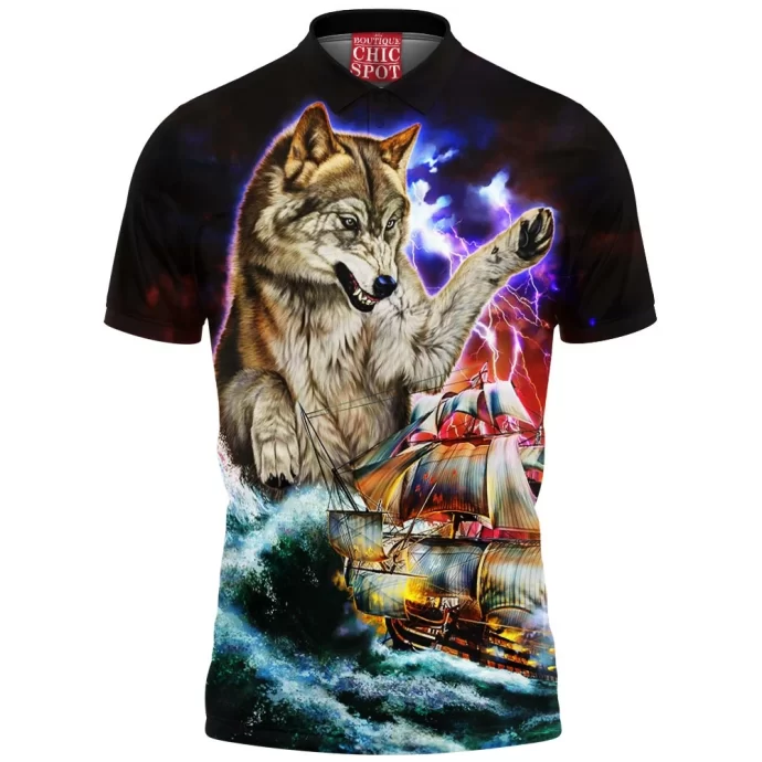 Monster Titan Wolf Polo Shirt